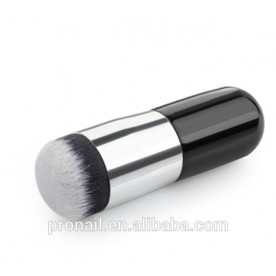 Freeshipping small fat pad makeup brush artificial fiber foundation brush black single flat head without powder BB cre