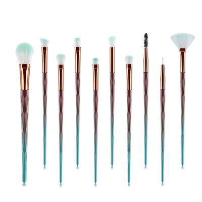 Wholesale diamond professional make-up brush set soft brush 10pcs brochas de maquillaje profesional