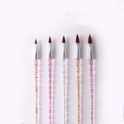 Hot selling 5 pcs Thin crystal pen Acrylic set detail nail art brush