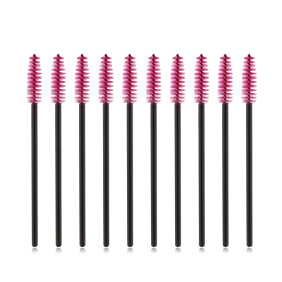 Hot selling 50 pcs Disposable Eyelash Extension black and pink lash brush