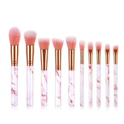 Hot selling10pcs Marble Makeup Brush maquillaje makeup brushes custom logo