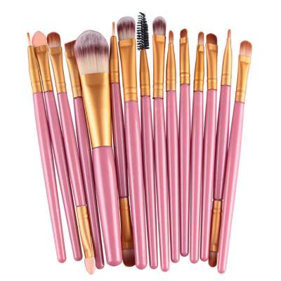 15PCS Cosmetic Brushes High Quality Brush Tool Pink Colors Makeup Set