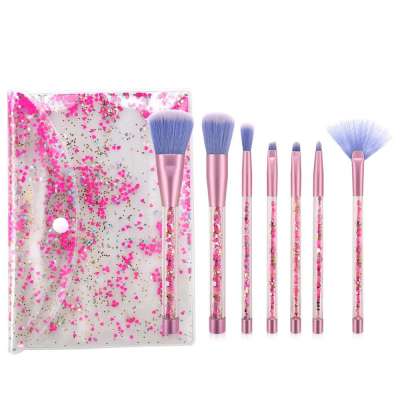 Multi-color aluminium tube professional soft brush set 7pcs makeup brush full set